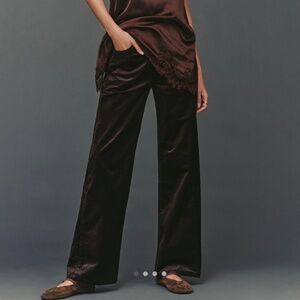 Anthropologie Citizens of Humanity Wide leg dark chocolate velvet jeans S28